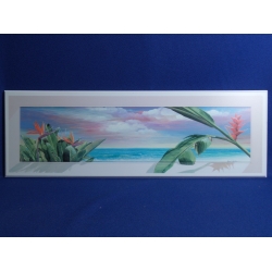 Tropical Beach Print on Wood by Lynn Fecteau, 36 x 12 in.